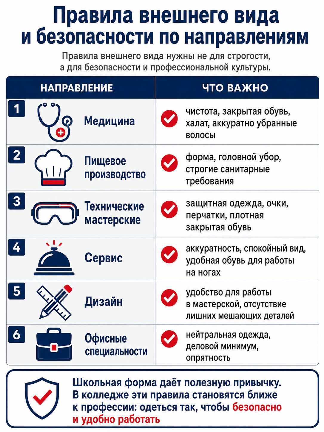 Правила внешнего вида в колледже